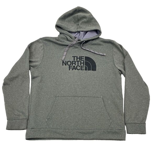 North Face Sweatshirt Hoodie Mens XL Gray Pocket Logo Outdoor Lounge Gorpcore - Picture 1 of 10